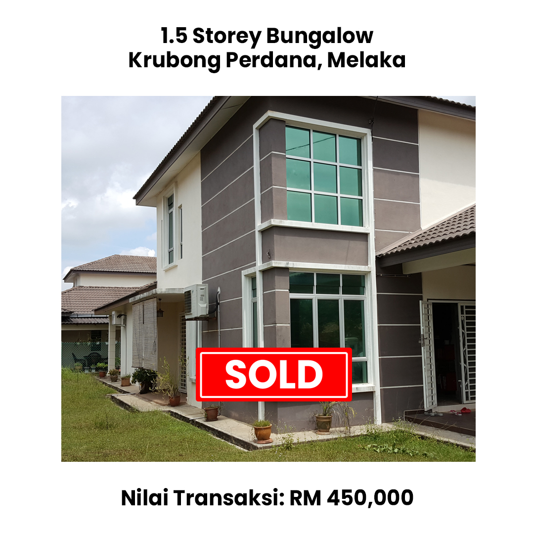 1.5 sty bungalow krubong perdana melaka 450k